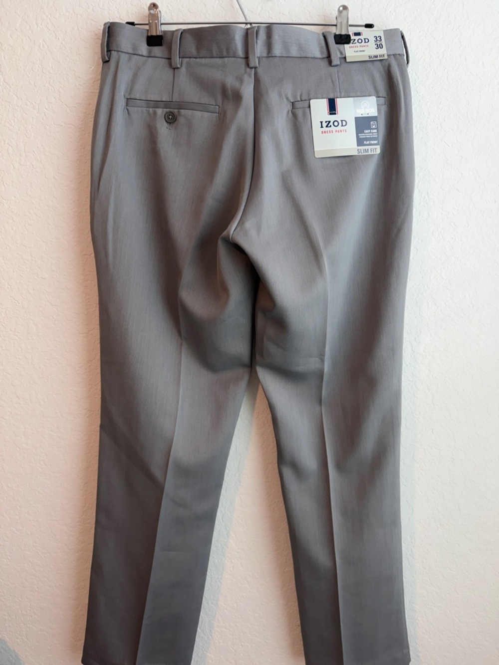 Izod Slim Fit Easy Care Dress Pants in Gray - Picture 2 of 7